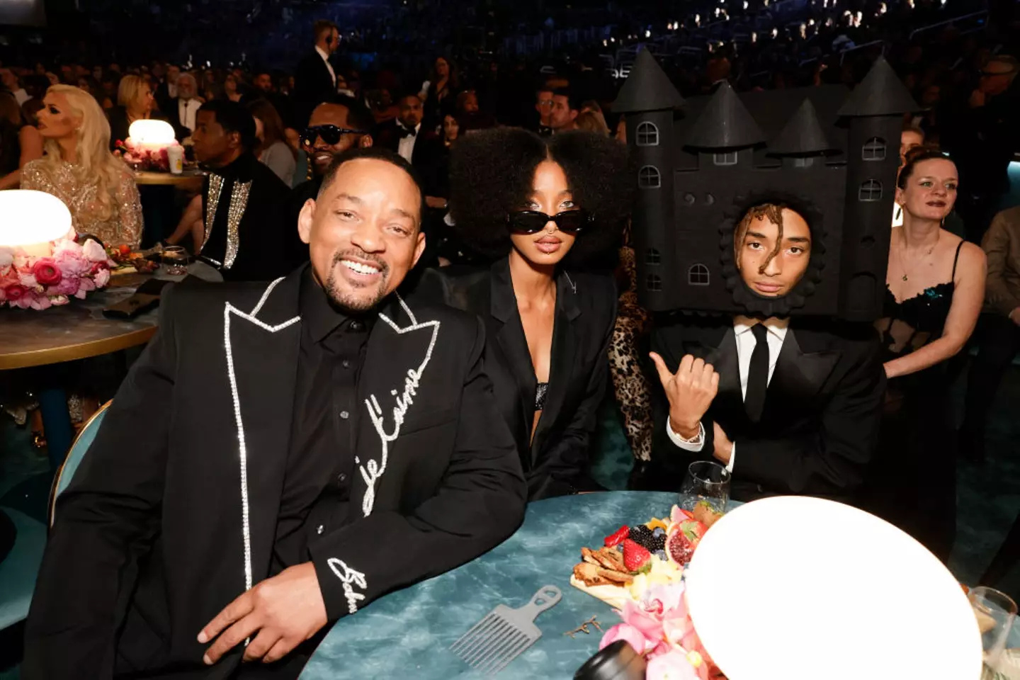 The Smith family minus mum Jada at the Grammys (Francis Specker/CBS via Getty Images)
