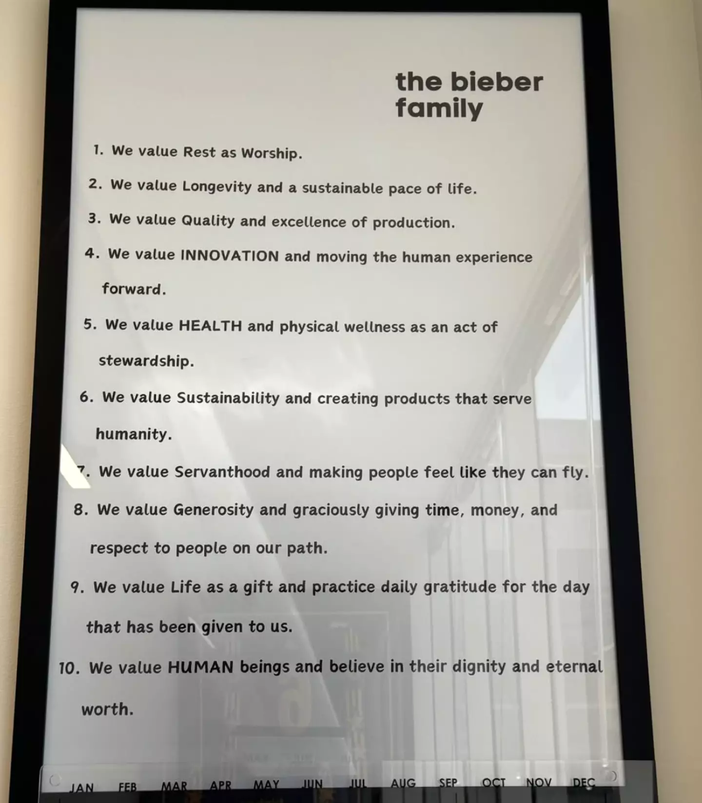 Fans described the Bieber's rules as 'beautiful' (Instagram/@lilbieber)