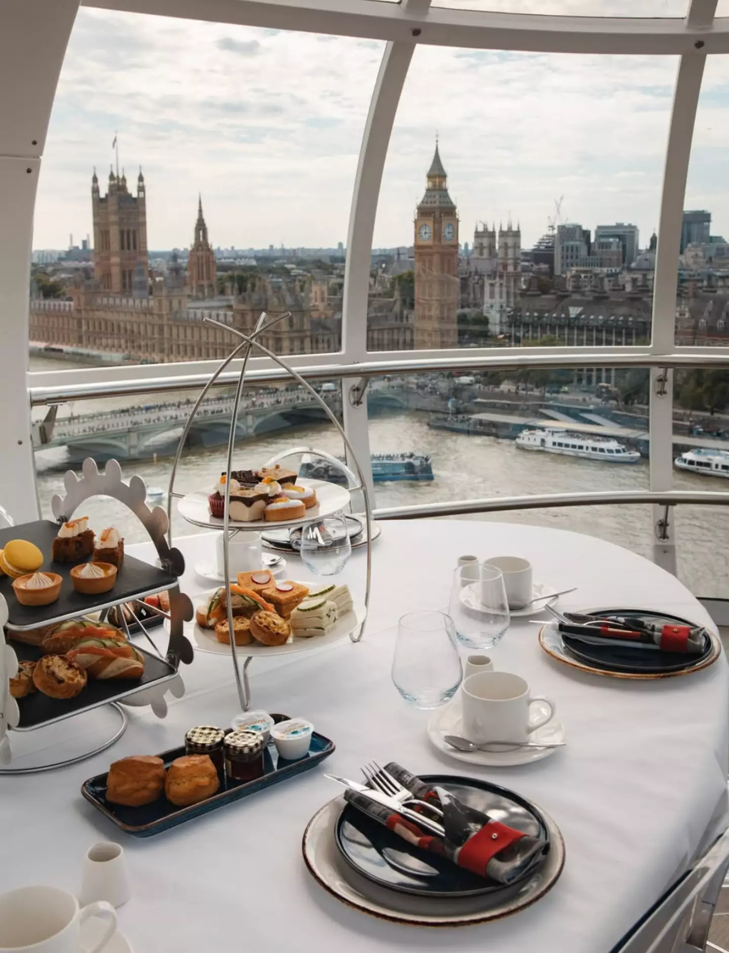 The elevated experience features an array of delicate finger food and two rotations (