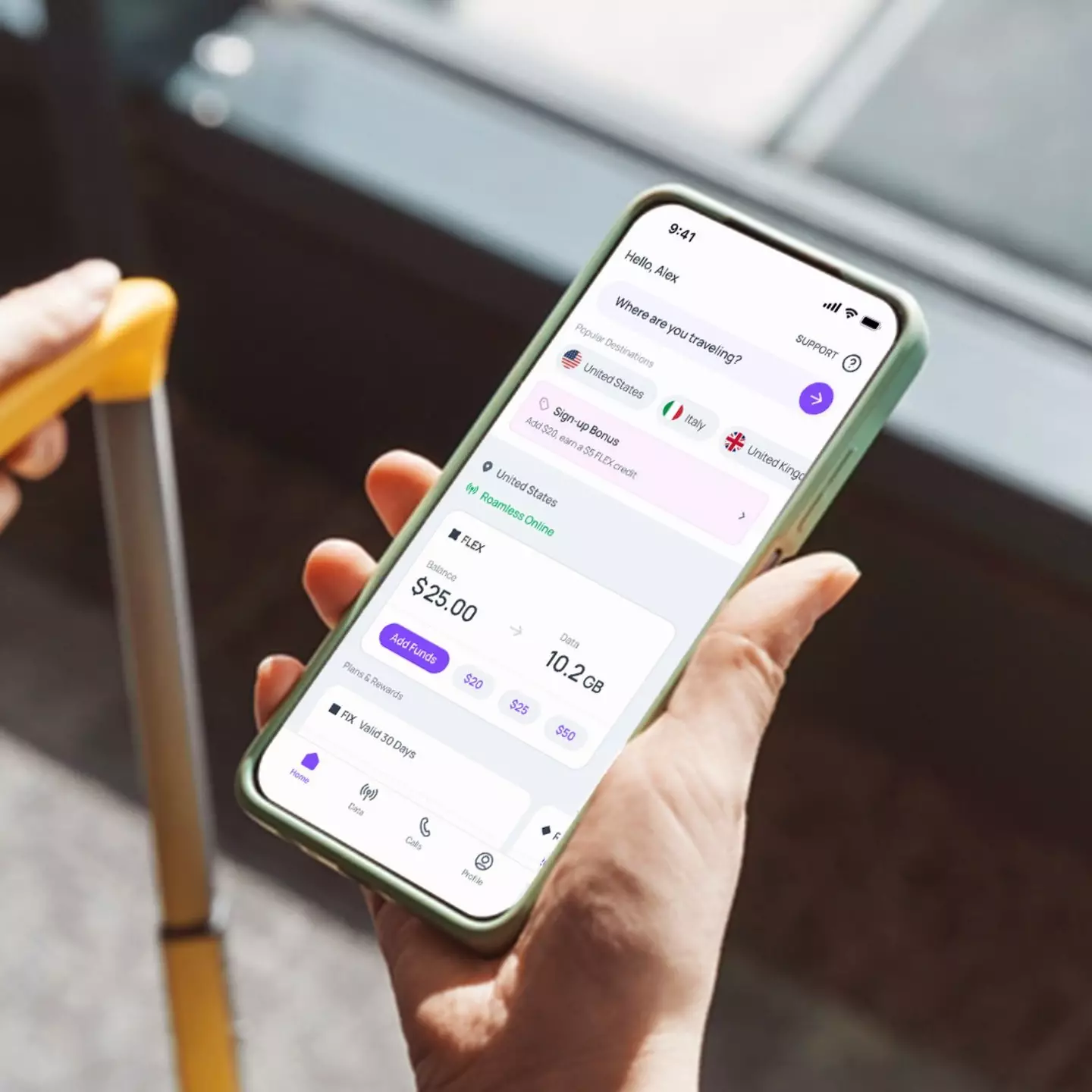 Those travelling across the US could pay just 64p per day to use data (Roamless)