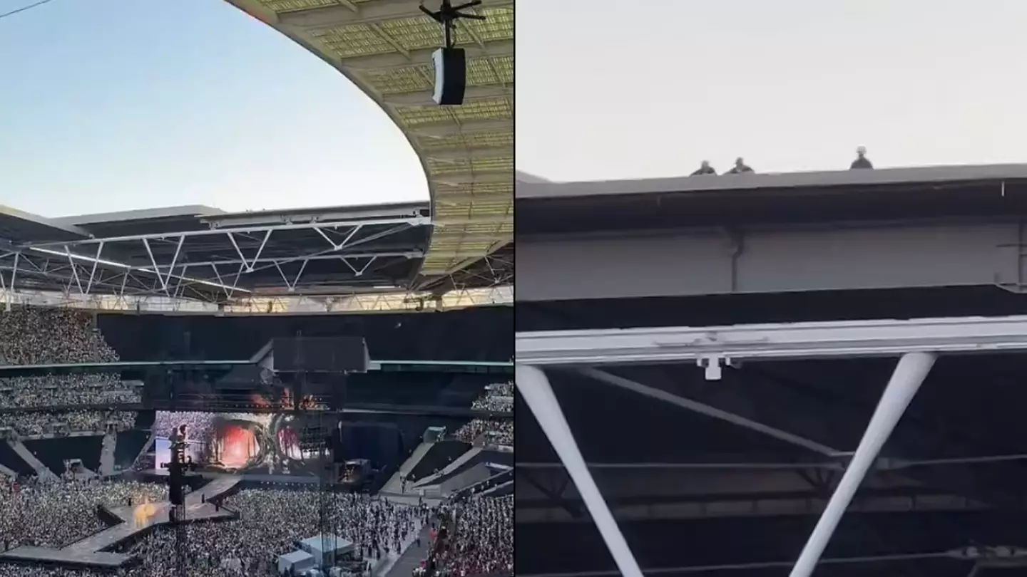 Taylor Swift fans left gobsmacked as figures spotted dancing on top of Wembley Stadium