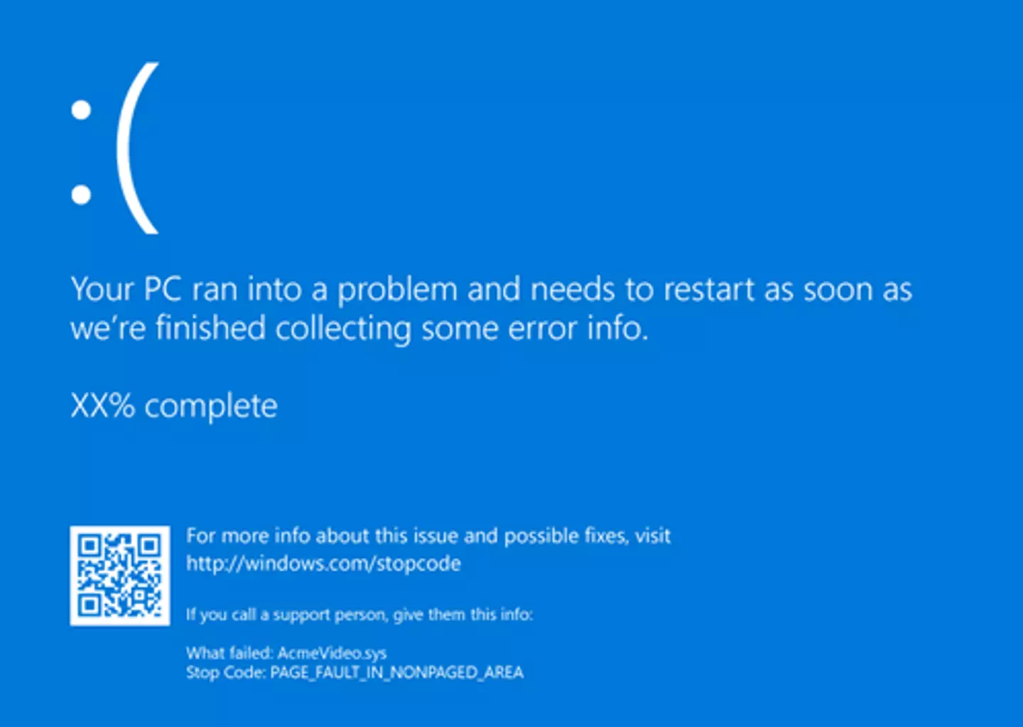The sad face was rubbing salt in the wounds (Microsoft)
