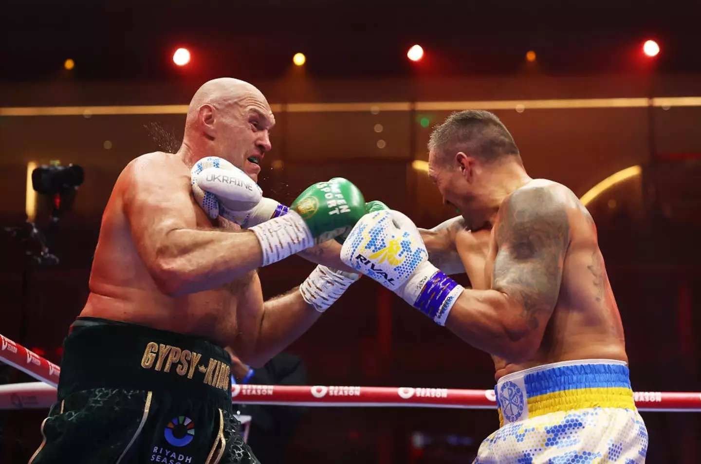 Usyk emerged victorious after the initial showboating from Fury. (Richard Pelham/Getty Images)