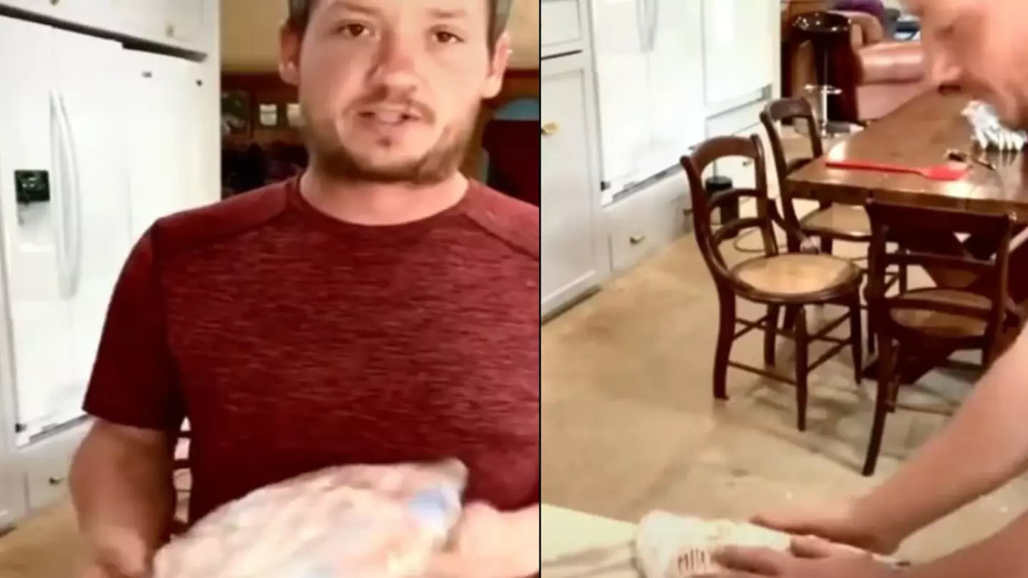 People Divided Over Man's 'Smash' Pizza Cooking Technique