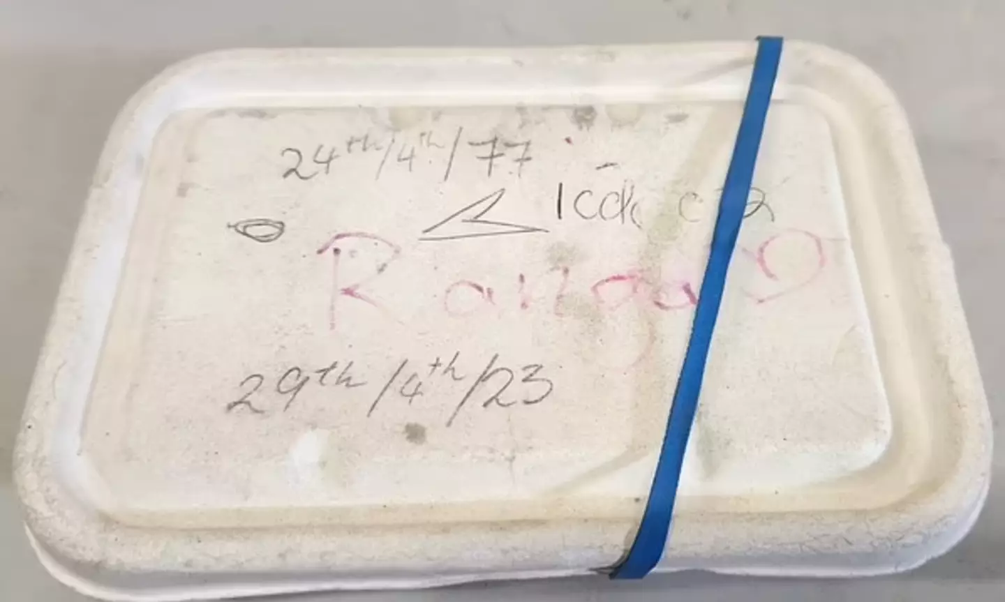 Police shared a photo of the container of ashes. (Rockingham Police)