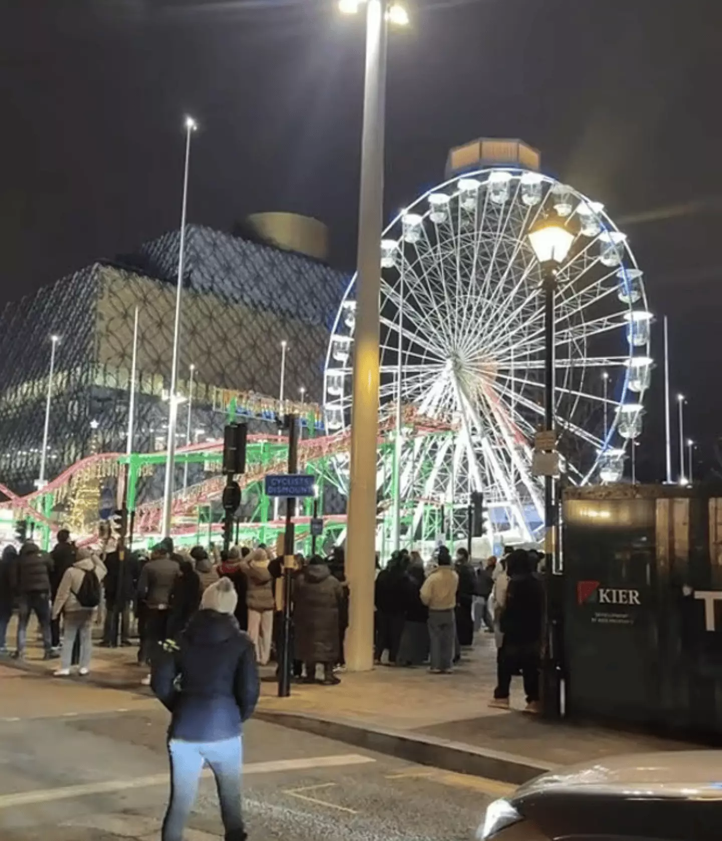 Large crowds gathered at Centenary Square (TikTok)