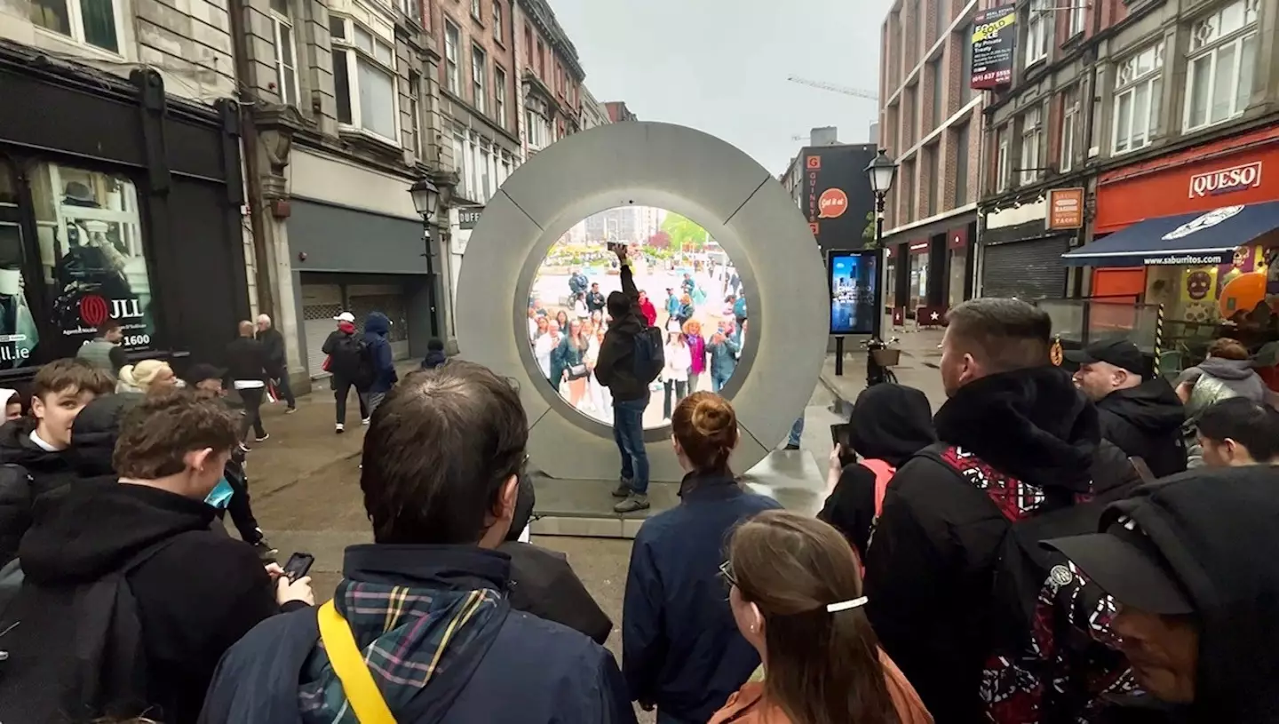 The live-stream Portal between Dublin and New York has seen a bit of controversy. (PA)