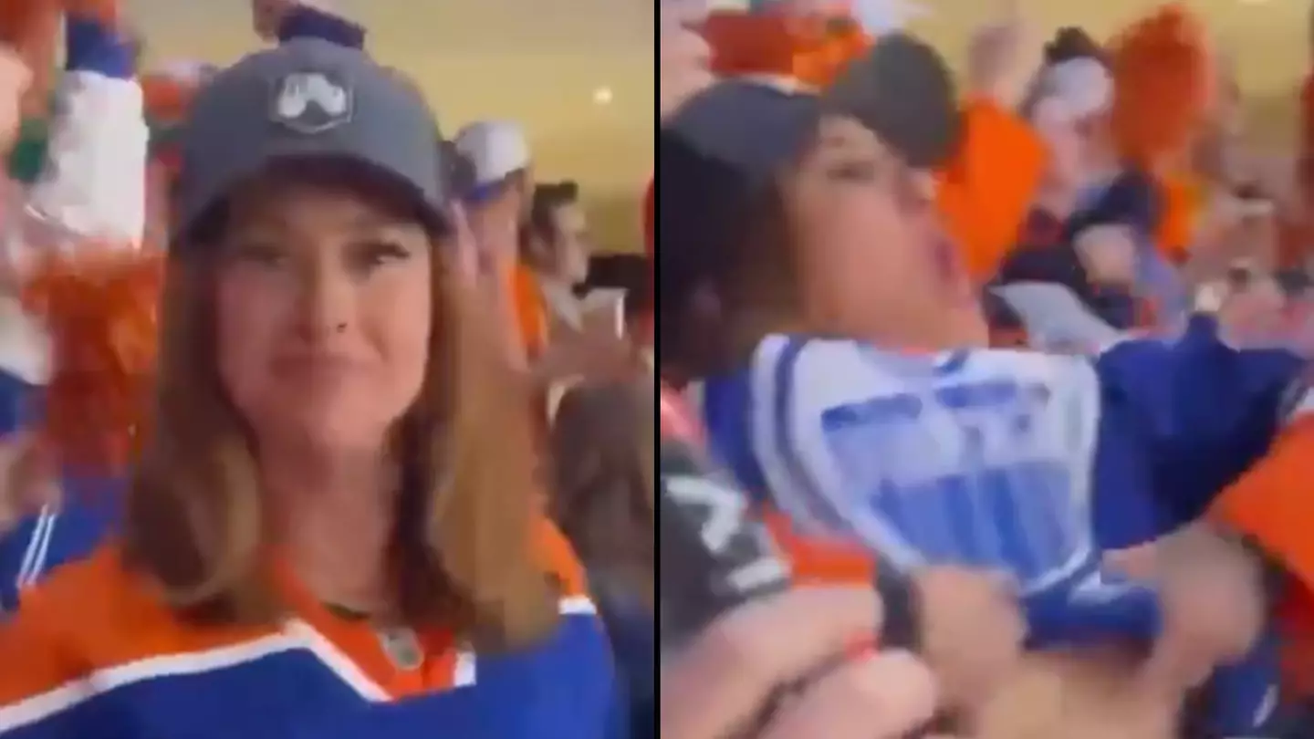 Woman who flashed crowd at hockey game approached by adult website
