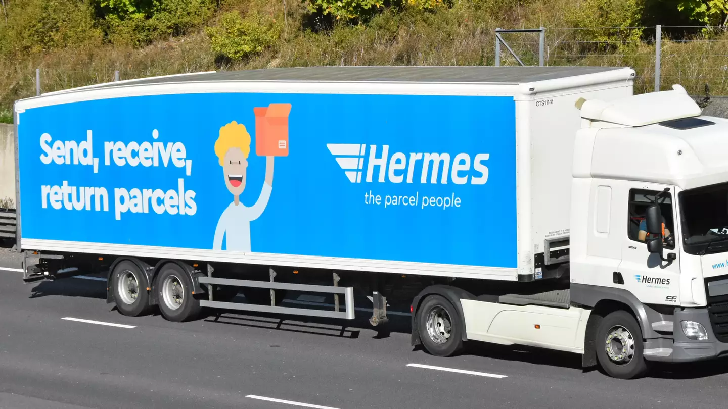 Hermes delivery lorry