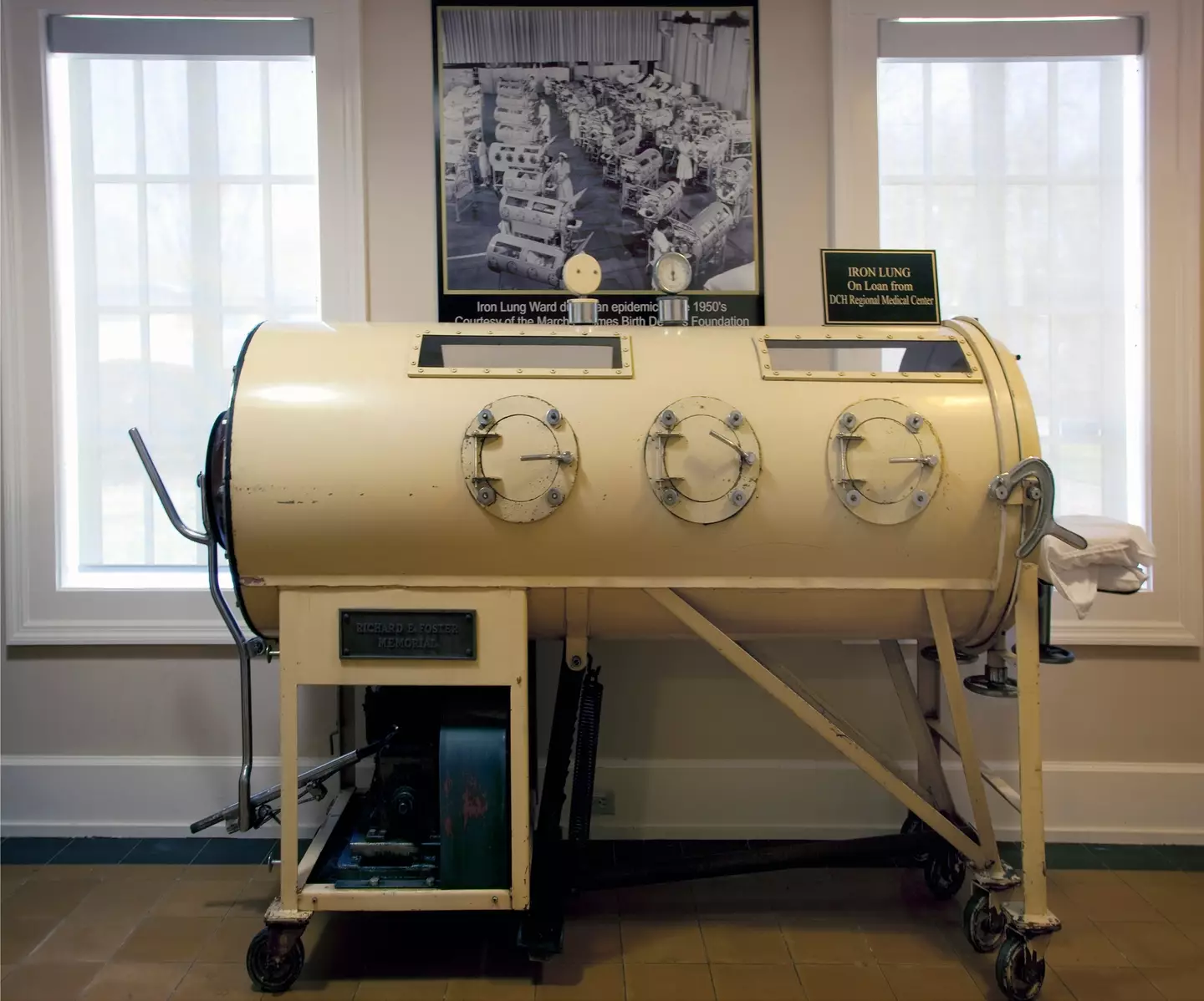 An iron lung.