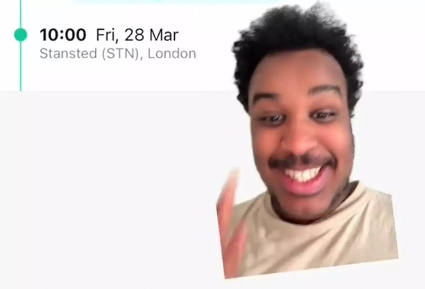 He decided that travelling to London via Iceland was the more attractive option (Kennedy News and Media)