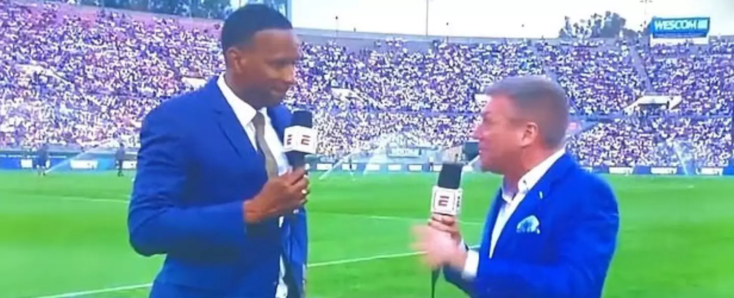 Hislop was on presenting duties alongside Dan Thomas.