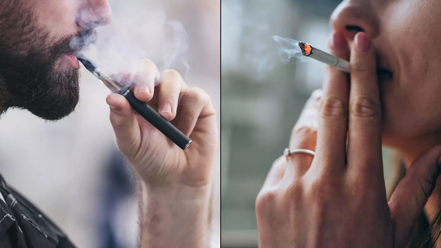 Insane comparison shows terrifying difference of what happens when you vape compared to when you smoke