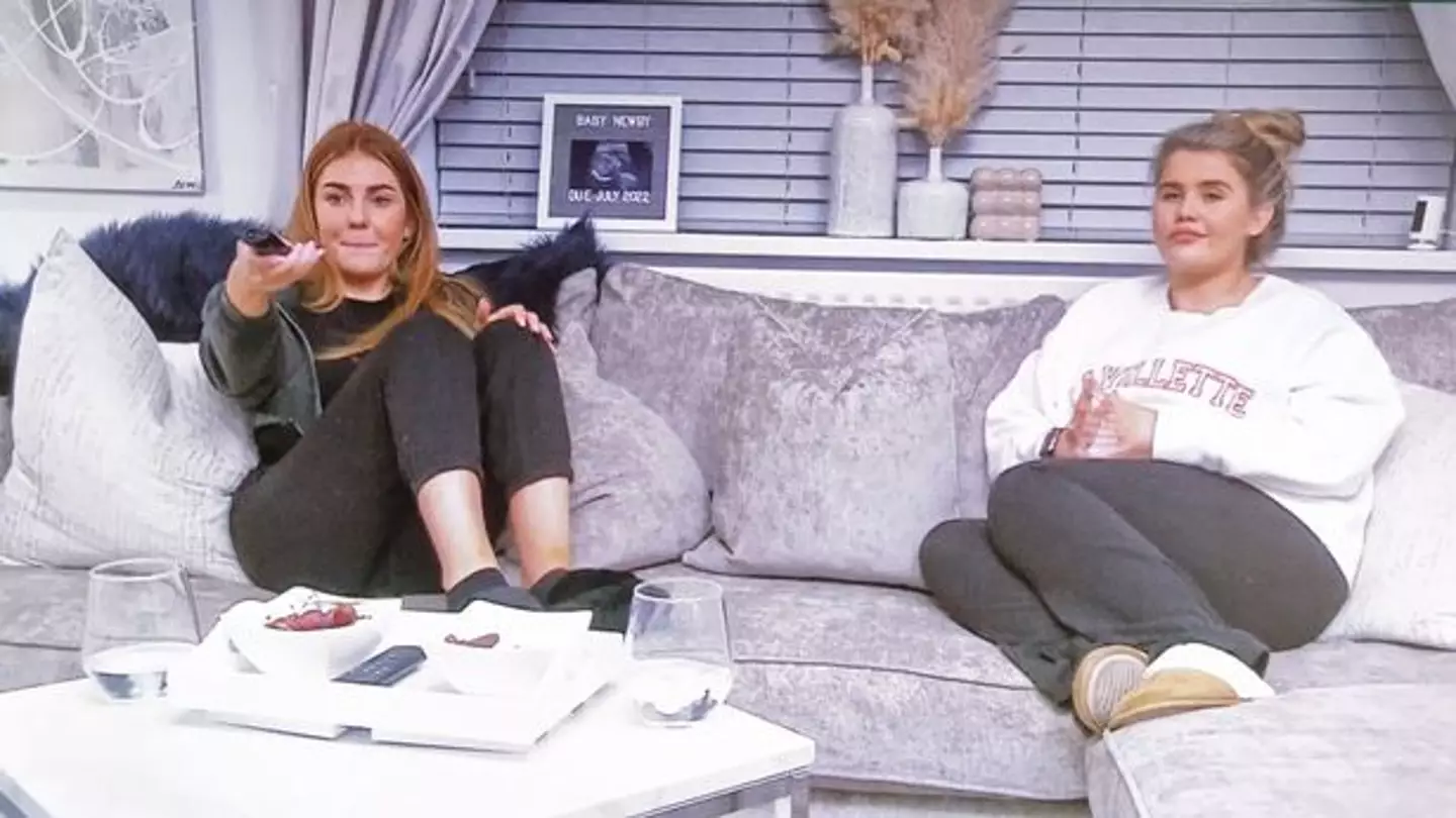 Best friends Abbie and Georgia on Gogglebox.