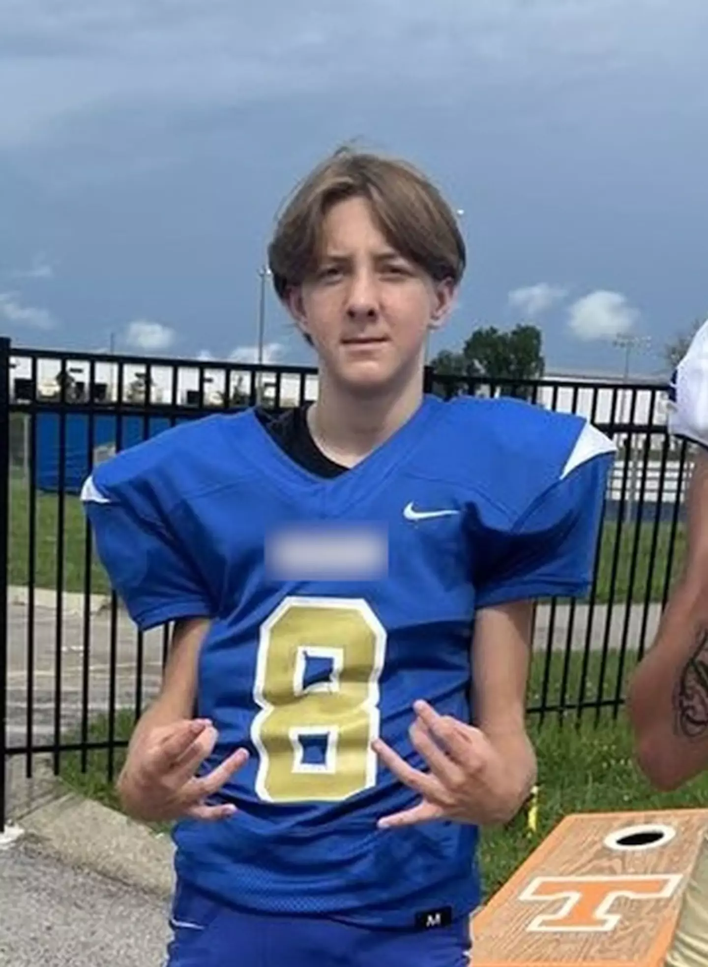 Lain Blevins initially put his leg pain down to his active lifestyle, which included him playing American football (Kennedy News and Media)