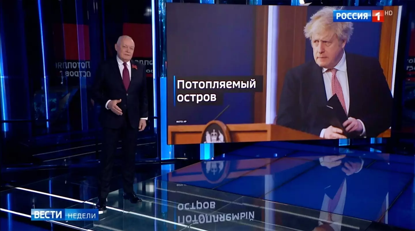 Dmitry Kiselyov took issue with Boris Johnson.