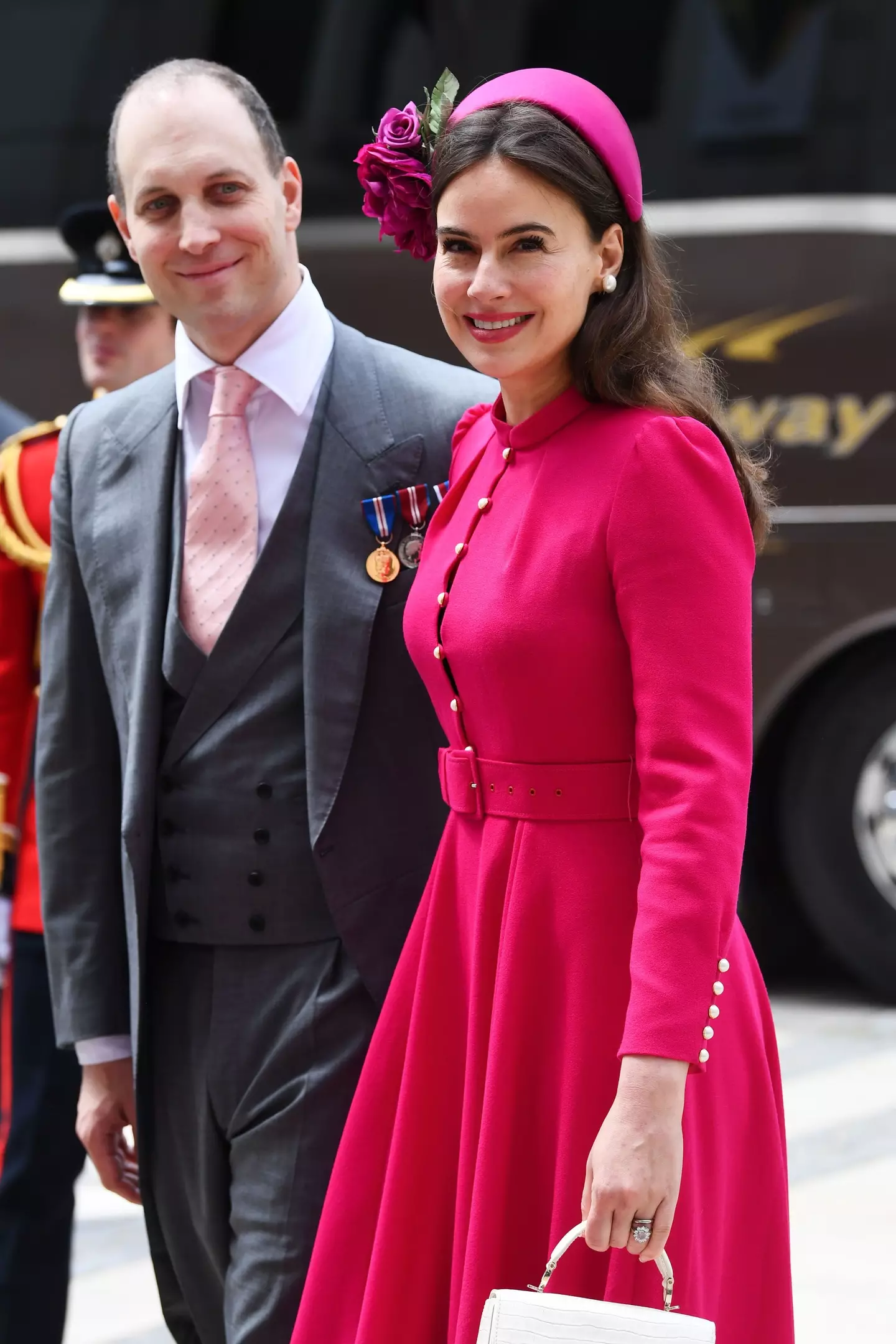 Lord Frederick Windsor and Sophie Winkleman at today's service of thanksgiving.