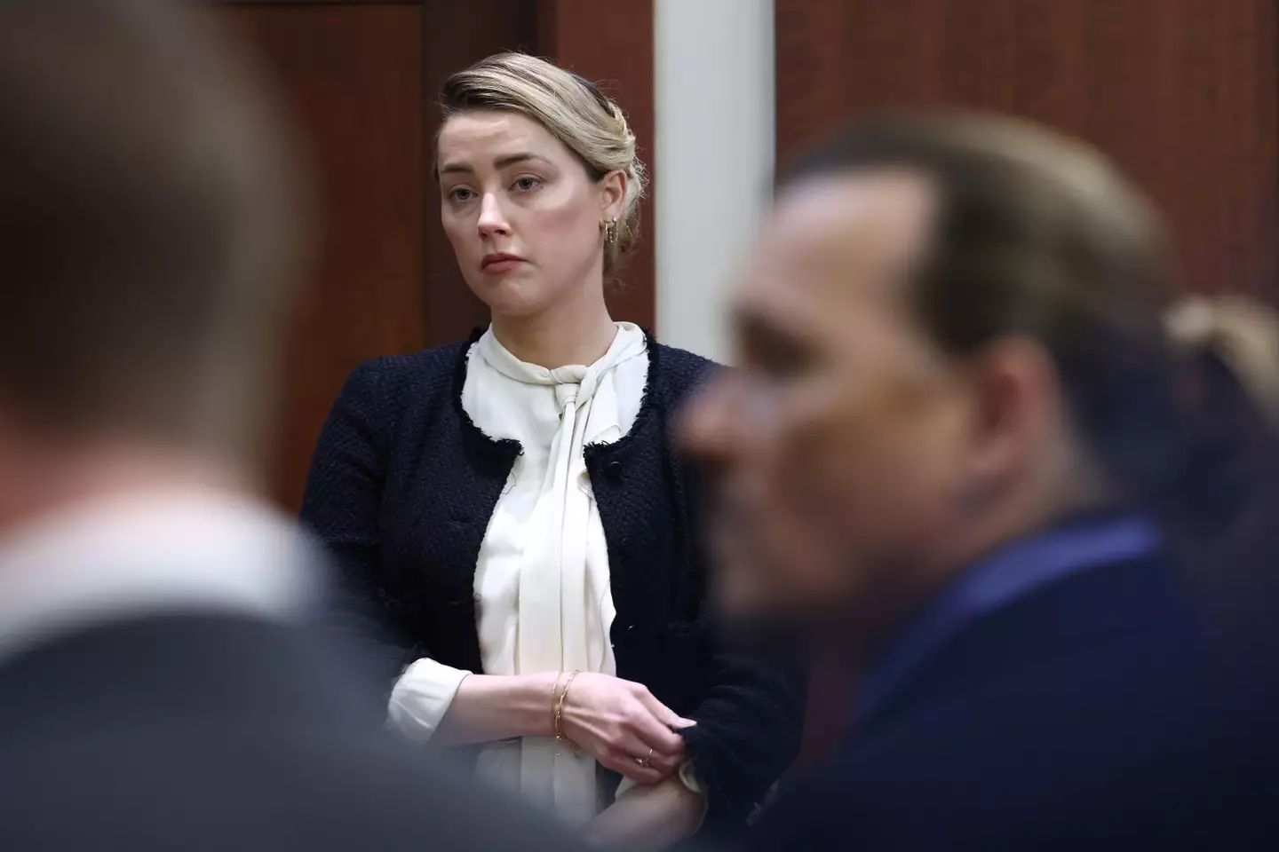 Amber Heard in court in Virginia.