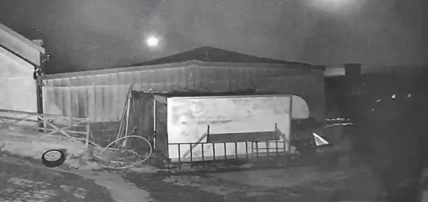 Incredible footage of a huge asteroid exploding over the English Channel was caught on CCTV.