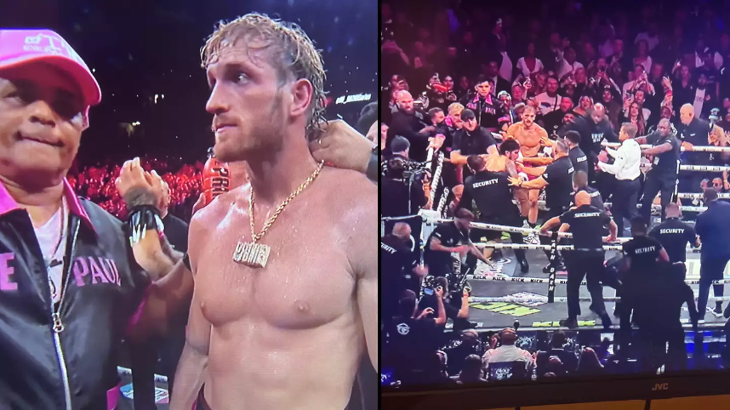 Logan Paul wins Dillon Danis fight after security storm the ring