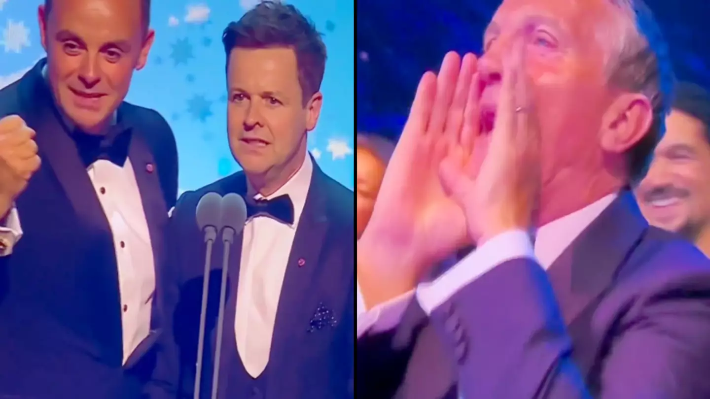 Viewers ‘work out’ x-rated shout Bradley Walsh said to Ant & Dec after they beat him to Best Presenter at NTAs