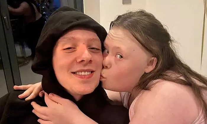 Aitch and his sister Gracie (Down Syndrome Association)