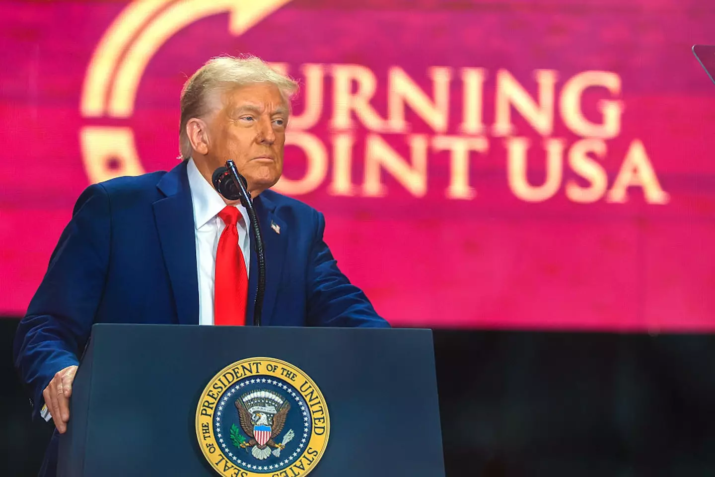 Trump said US residents would find the alleged breakthrough 'amazing' (Joe Raedle/Getty Images)