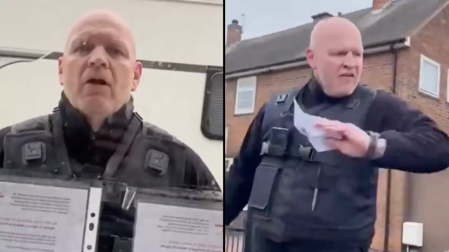 Anthony Joshua opponent now working as a bailiff reacts to heated confrontation with man going viral