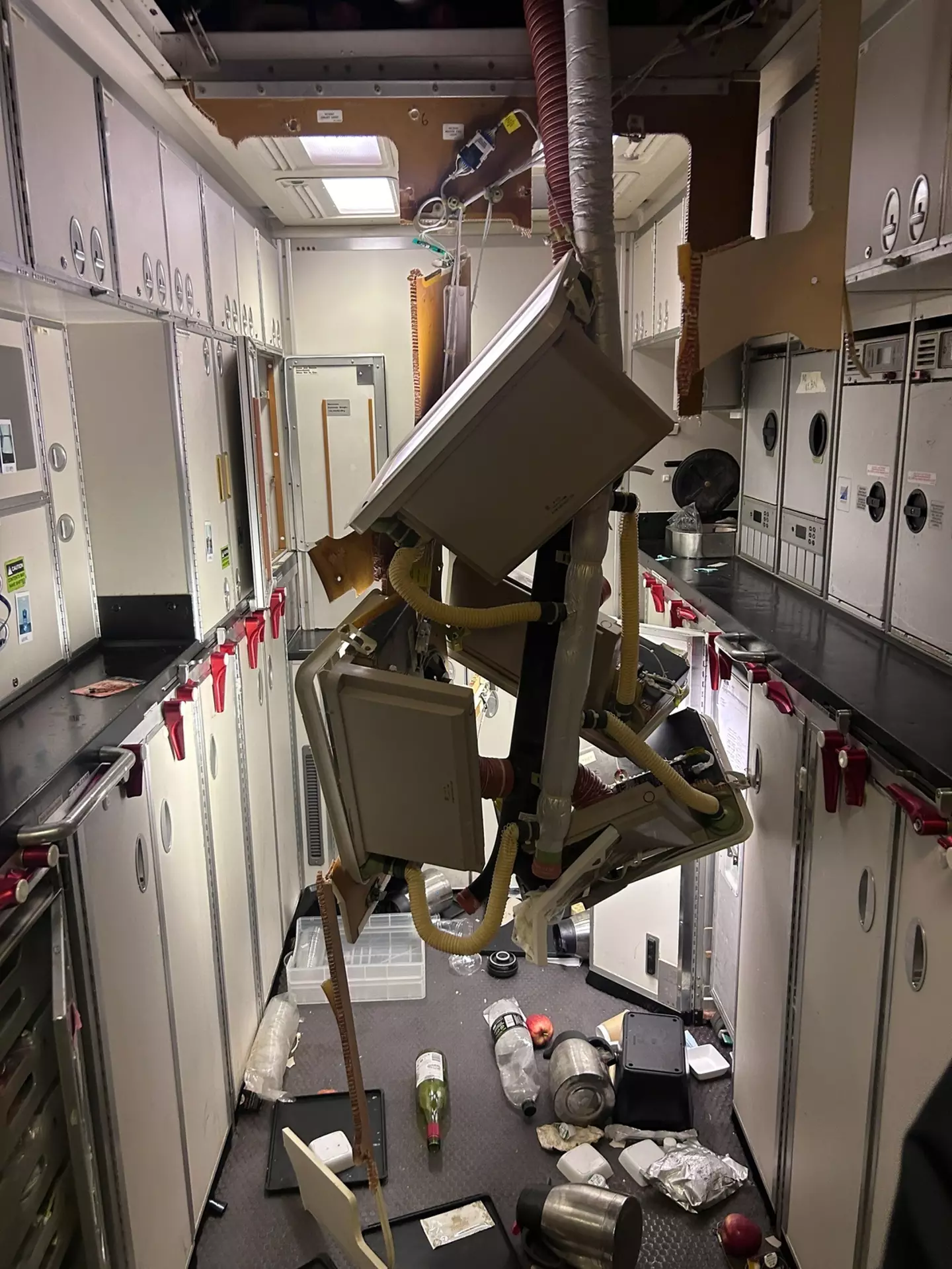 Passengers praised the efforts of the cabin crew in responding to the sudden and devastating damage. (Viralpress)