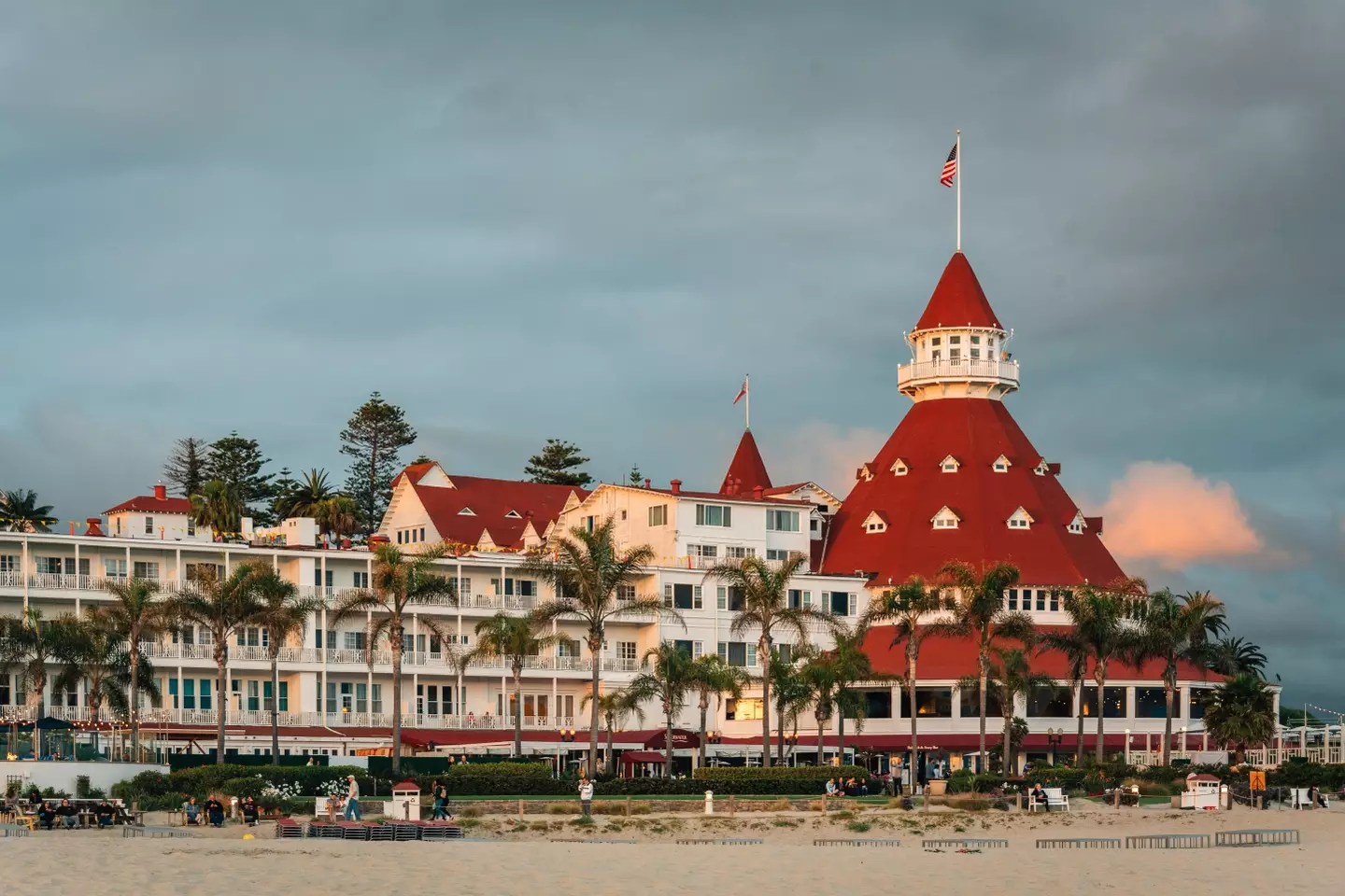 The Hotel del Coronado in California.