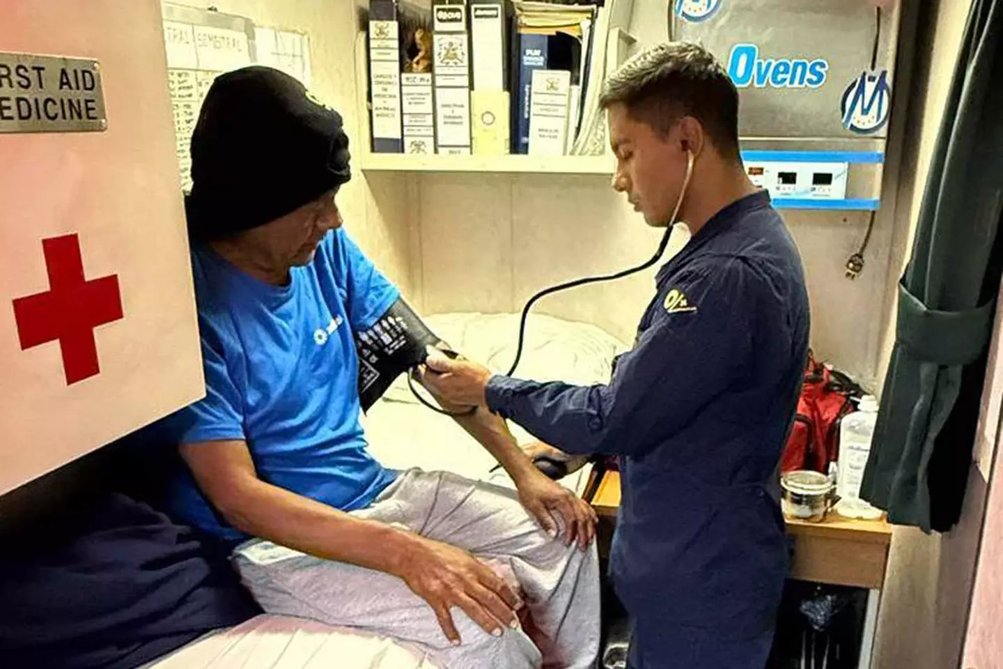 The fisherman was found 'in a critical condition' after 95 days lost at sea (Facebook/Marina de Guerra del Peru)