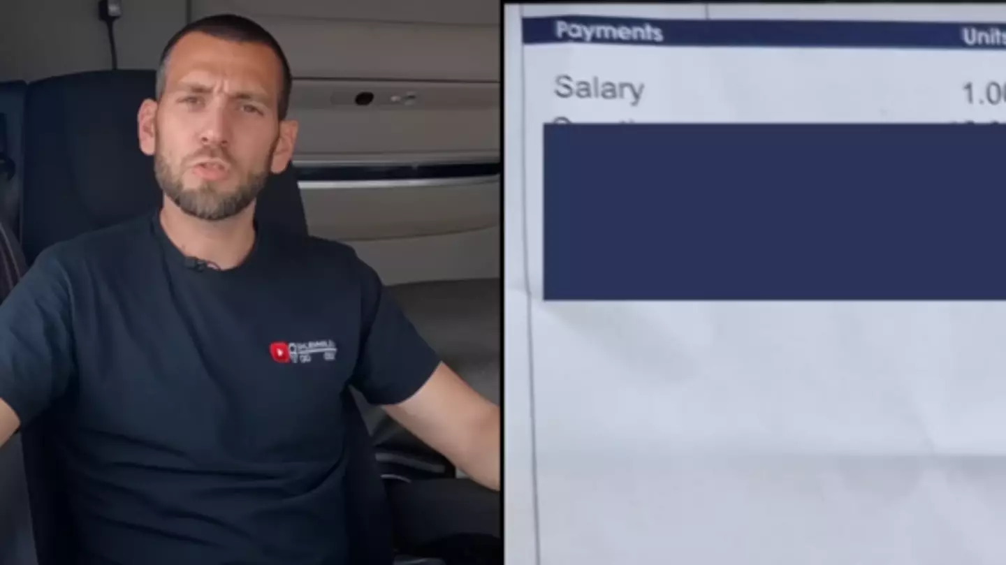 Professional truck driver shares payslip showing shocking amount he makes per year
