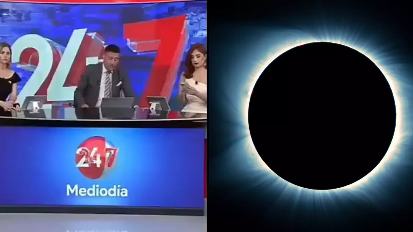 News station show man's private parts by accident instead of footage of solar eclipse