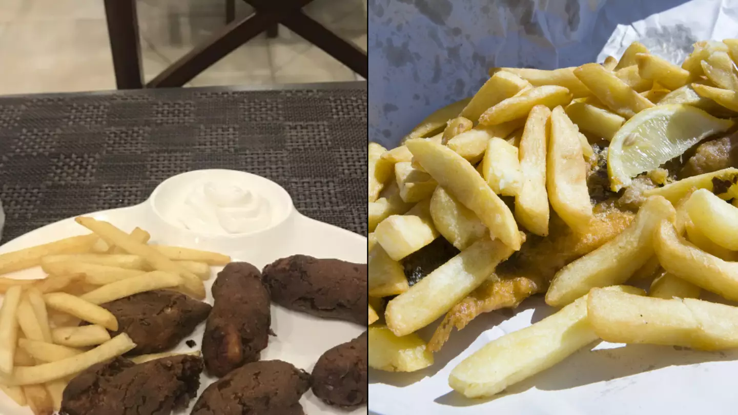Brit orders fish and chips abroad and is left absolutely baffled by what he gets