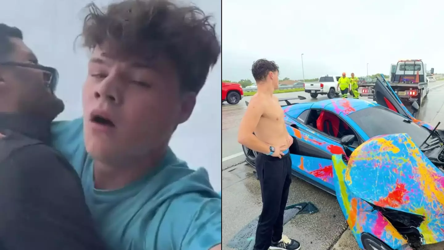 YouTuber banned from popular streaming site after crashing £150k McLaren while using phone on highway