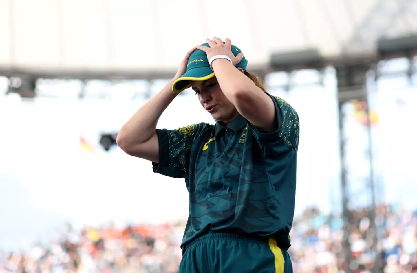 Raygun's viral Olympics performance received a score of zero from the judges. (Photo by Elsa/Getty Images)