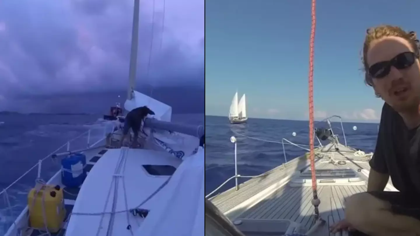 Chilling moment sailors come across ghost ship near the Bermuda Triangle