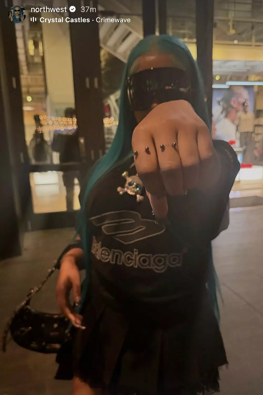 North has been showing off her piercings online (Instagram/@northwest)