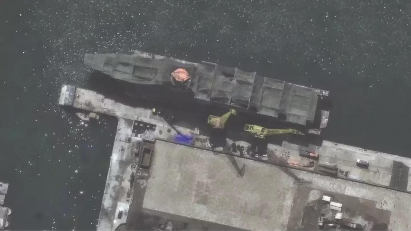 Chilling satellite images show North Korea building massive and 'most advanced’ warship ever