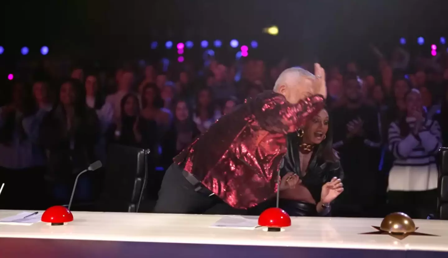 Bruno pressed his golden buzzer during the act!