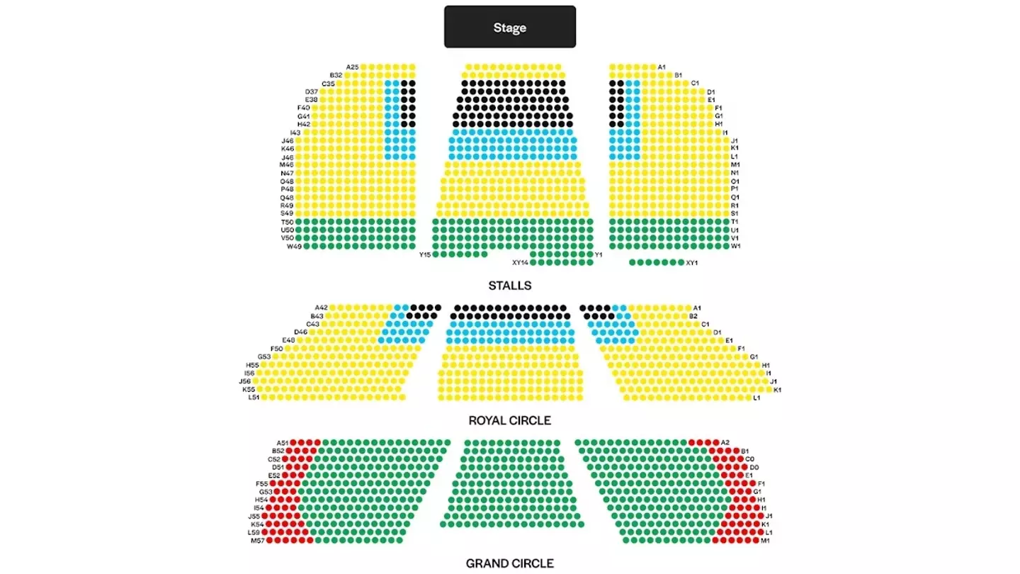 The London Palladium seating plan (London Theatres)