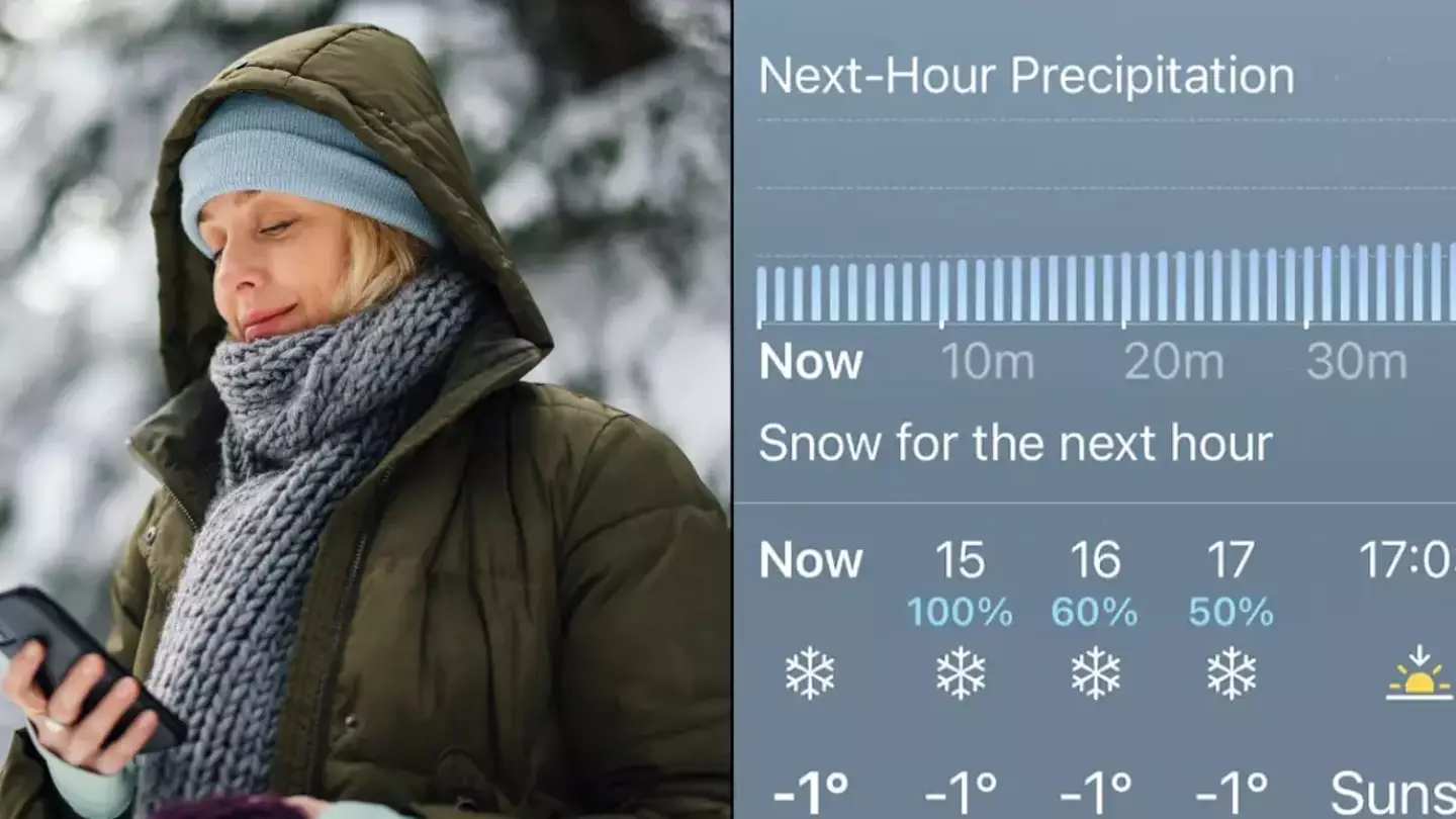 People only just discovering what snow percentage on iPhone weather app actually means
