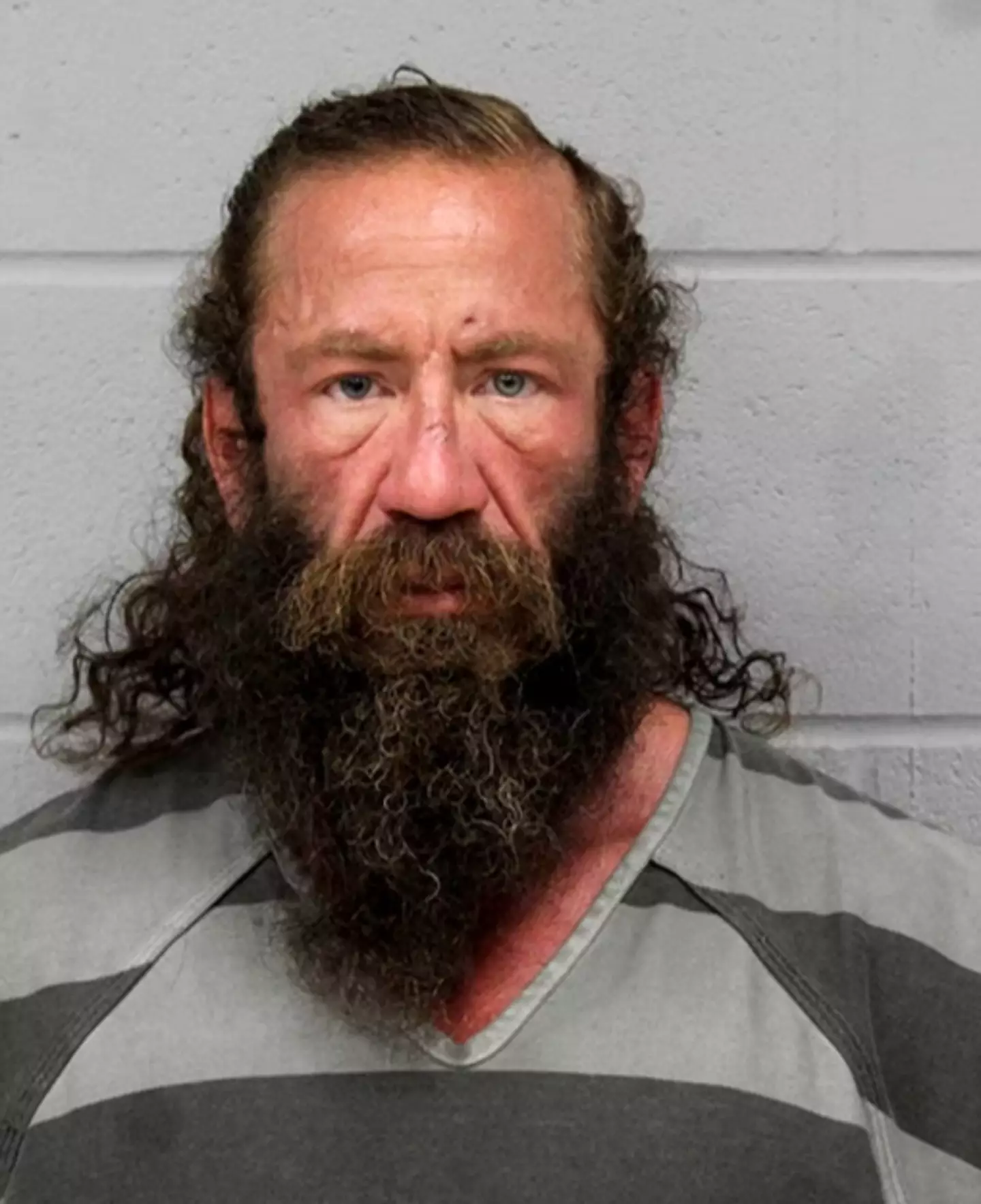 Brian 'Liver King' Johnson was arrested earlier this year for threats made against Joe Rogan, but the charge has been dropped (Austin Police Department)