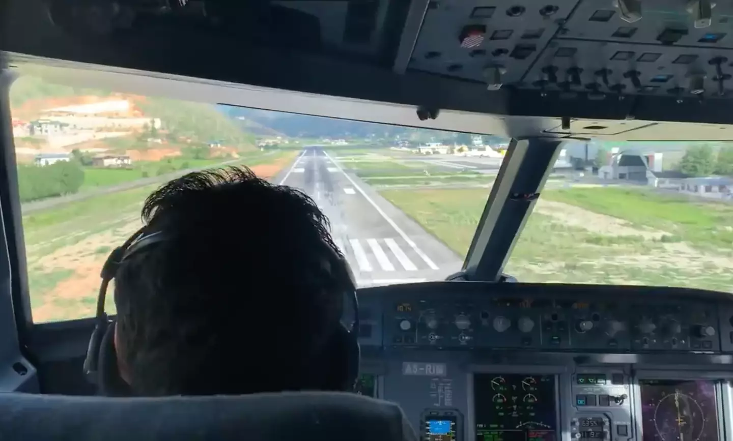 The highly skilled pilots made the landing look effortless - though we know in real life, it most certainly won't have been.