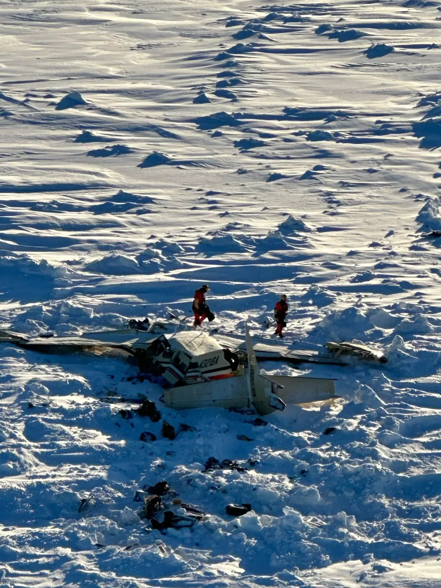 The wreckage of the missing plane has been found (X/@USCGAlaska)
