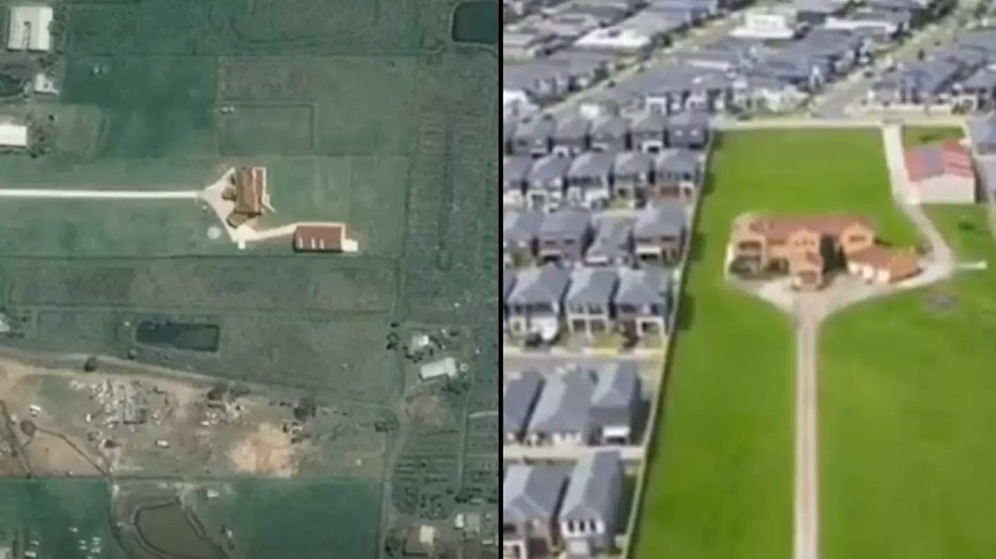 Incredible timelapse shows neighbourhood after ‘stubborn family’ rejected £25m offer to sell land