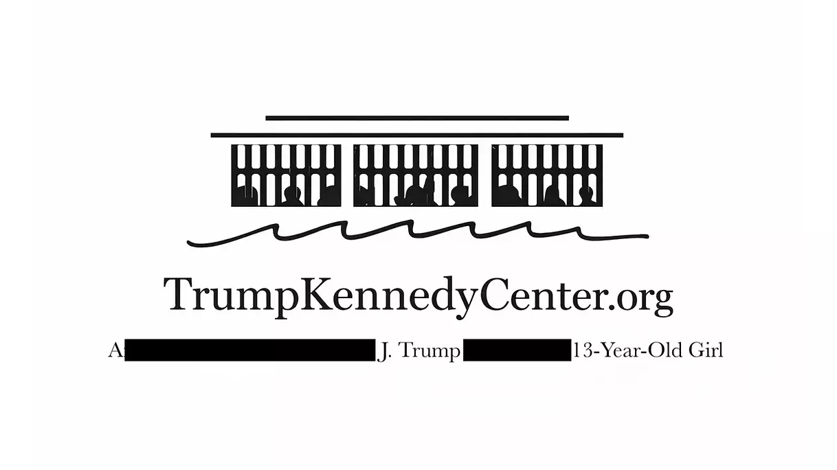 The website features a number of jokes towards the President and allegations of his involvement with Epstein (trumpkennedycenter.org)