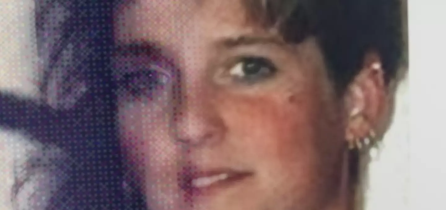 The picture of a woman found on a sex worker's website lined up alongside a picture of Amy (Netflix)