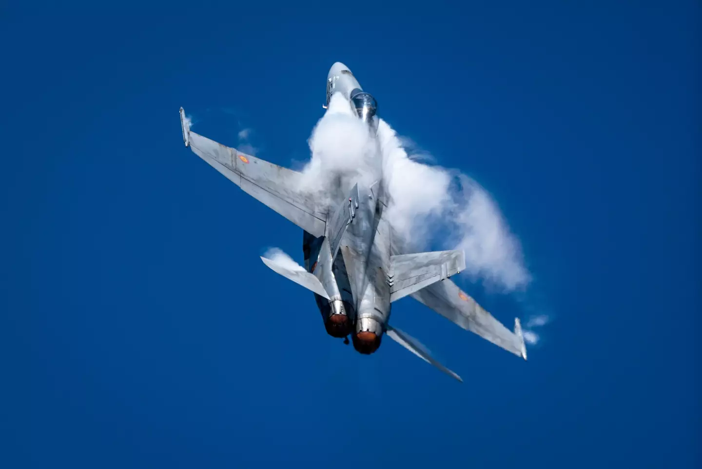 An F-18 fighter jet.