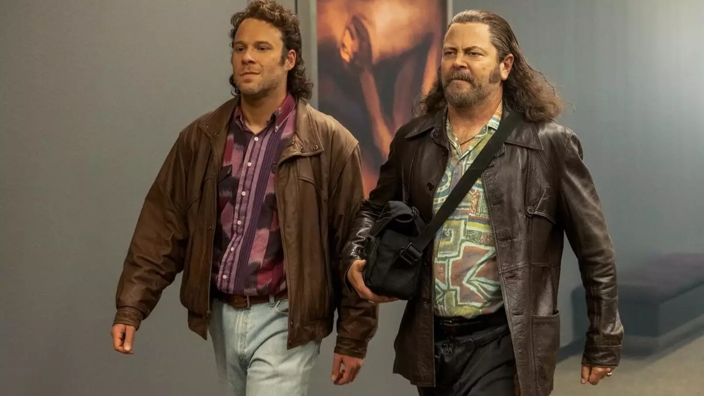 Seth Rogen as Gauthier with Nick Offerman as Uncle Miltie.